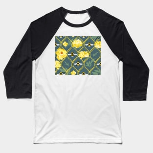 peony & bumblebee ogee Baseball T-Shirt